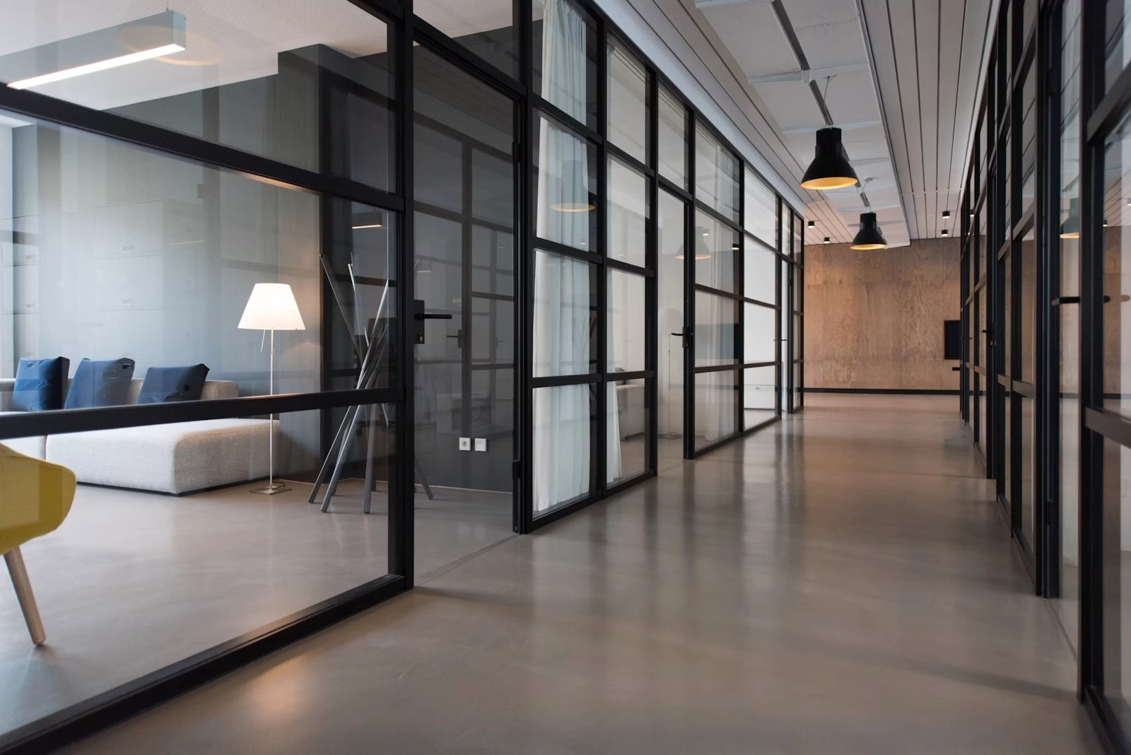 A bright Halifax workspace with glass office walls